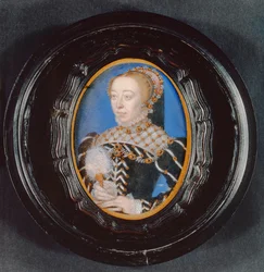 Miniatura de Catherine de Medici, c.1555 (wc no velino)